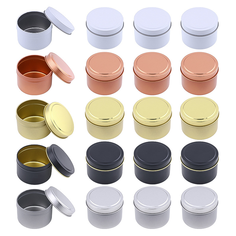Candle Making Jars With Lids - Okrągłe aluminiowe puszki na świece z